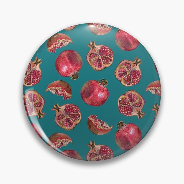 Item preview, Pomegranates on turquoise designed and sold by gsm-print772.