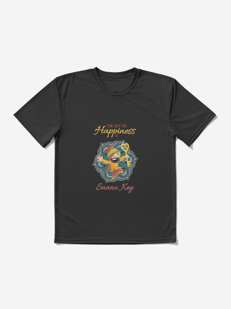 Thumbnail 2 of 7, Active T-Shirt, Key to Happiness designed and sold by DesiBoli.