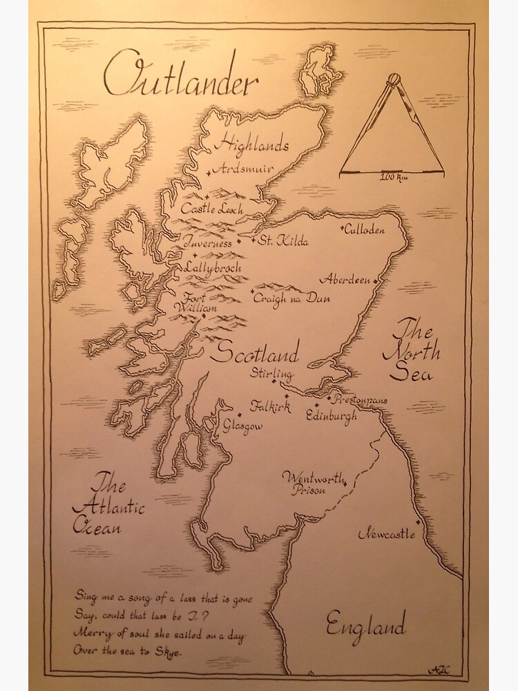 Discover Outlander Maps Premium Matte Vertical Poster