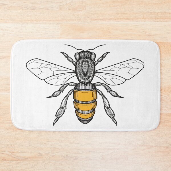 Item preview, Bee and yellow hexagon designed and sold by weilertsen.
