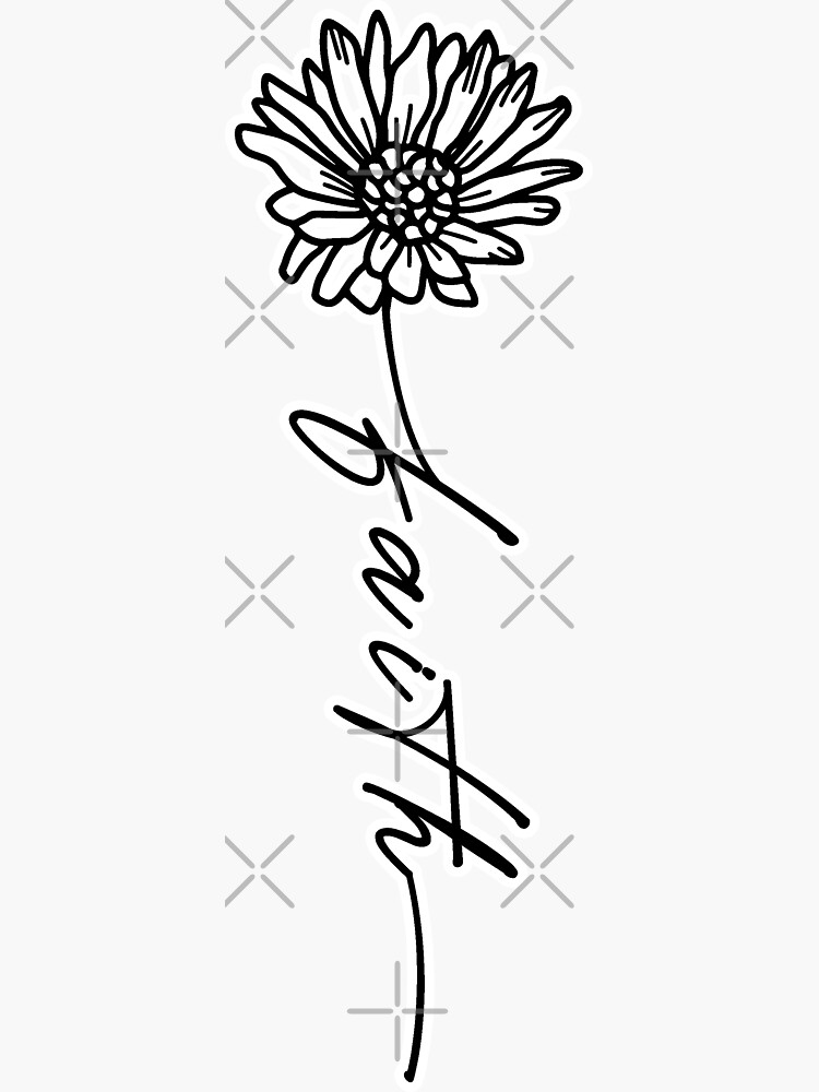"Faith" Sticker for Sale by HelArt Redbubble
