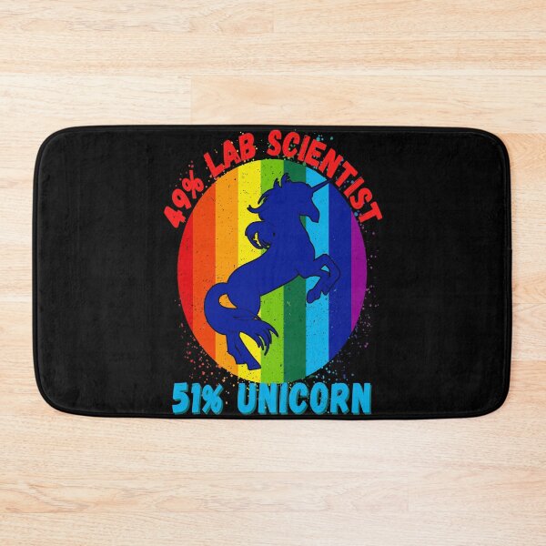Item preview, 49% LAB SCIENTIST 51% UNICORN FUNNY LAB TECH RAINBOW GRUNGE SUNSET designed and sold by Hippiesole.