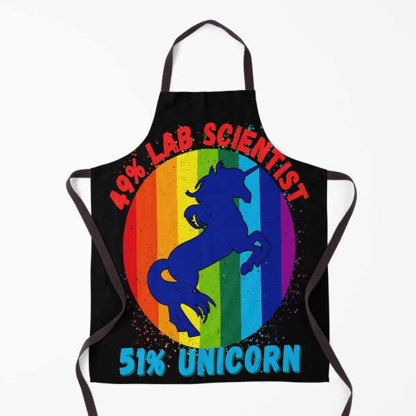 Item preview, 49% LAB SCIENTIST 51% UNICORN FUNNY LAB TECH RAINBOW GRUNGE SUNSET designed and sold by Hippiesole.