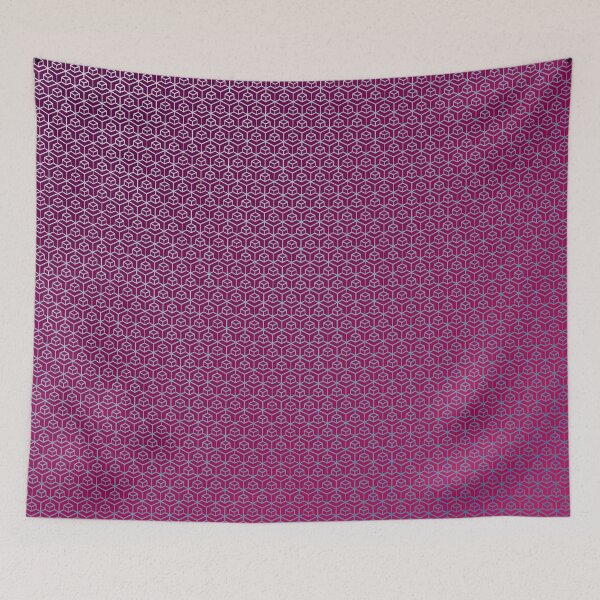 Item preview, Burgundy isometric pattern for beautiful kimono of Japan  designed and sold by Ittele.