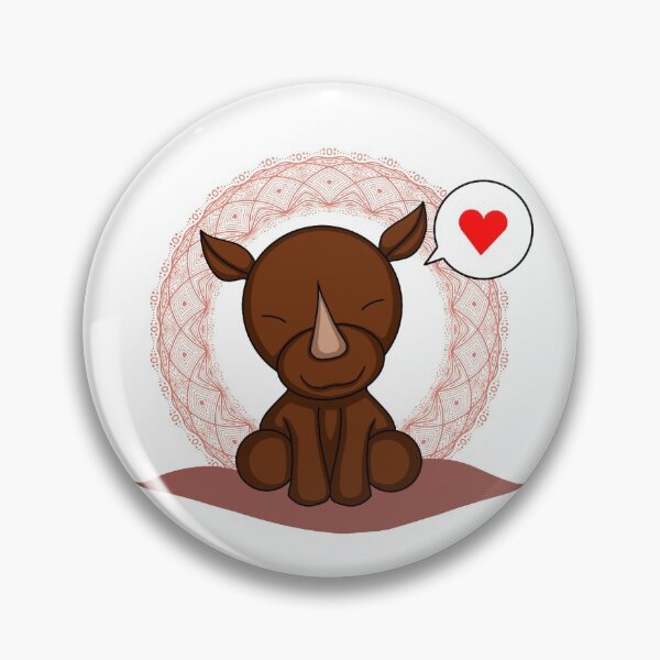 Item preview, Brown Rhino sending love designed and sold by MiliMarron.