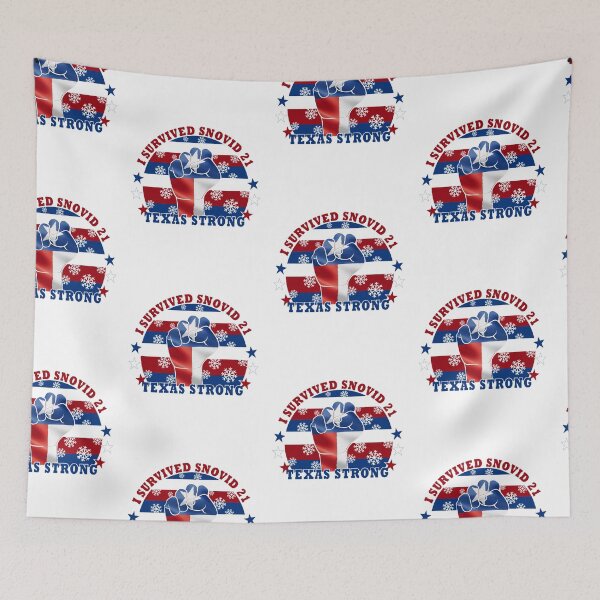 Item preview, I Survived Snovid21 winter storm Texas strong flag 2021 designed and sold by steven8899.