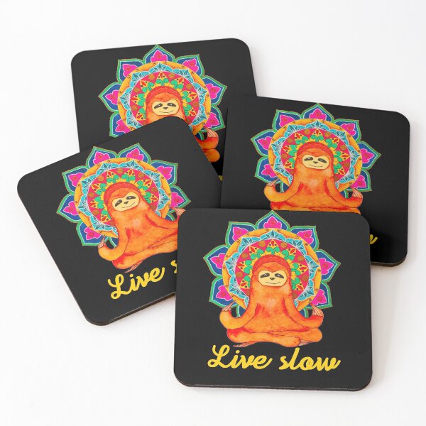 Item preview, Live Slow- Sloth Baba designed and sold by DizaArts.