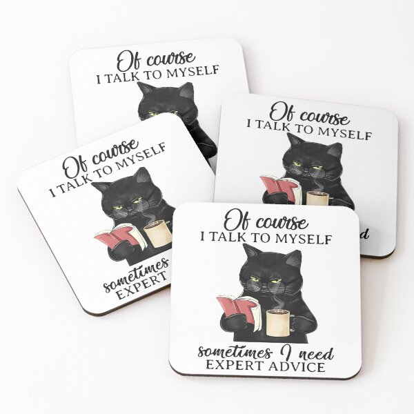 Item preview, BOOK CAT OF COURSE I TALK TO MYSELF SOMETIMES I NEED EXPERT ADVICE designed and sold by Cameron50419.