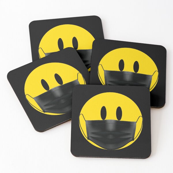 Item preview, Smiling Under Black Mask | Happy Face |  designed and sold by HappyFaceCo.