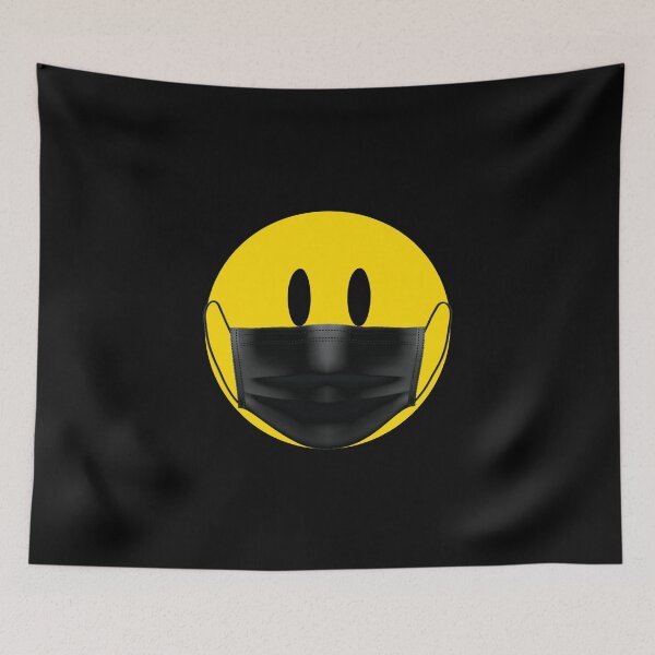 Item preview, Smiling Under Black Mask | Happy Face |  designed and sold by HappyFaceCo.