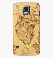 Pattern of heart, clockwork and key in steampunk style Case/Skin for Samsung Galaxy