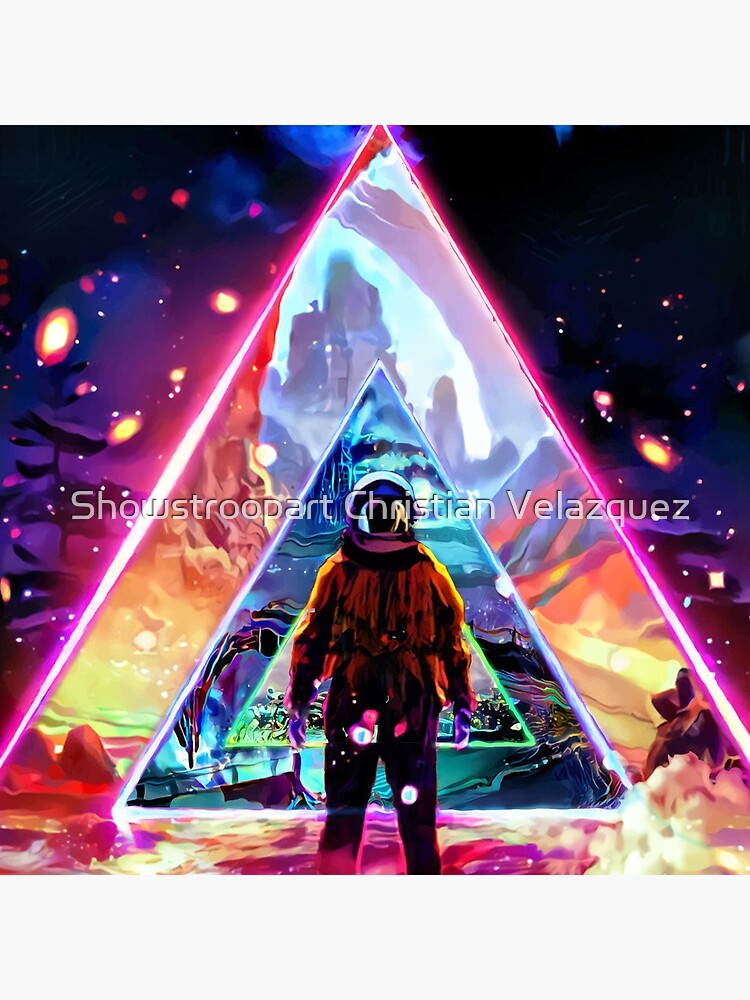 Thumbnail 4 of 4, Clock, Cosmic Triangle Travel designed and sold by Showstroopart Christian Velazquez.