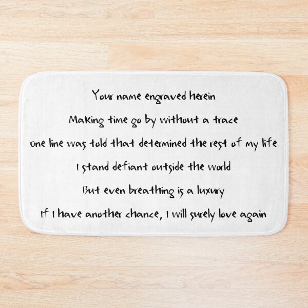 Item preview, Your Name Engraved Herein Handwritten Lyrics - Chorus (English) designed and sold by Aooms123.