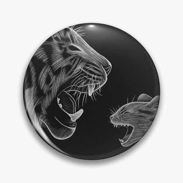 Item preview, Cat vs Tiger Sketch designed and sold by CutiPiStudios.