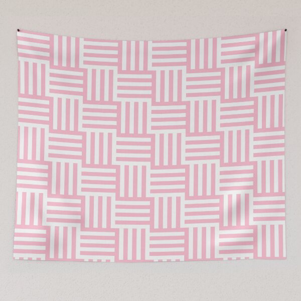 Item preview, Pink and White Geometric Lines designed and sold by Timegraf.