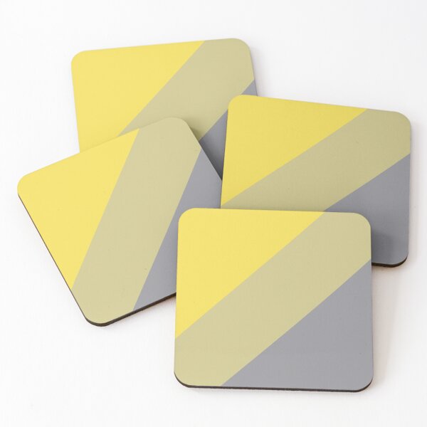 Item preview, Grey Yellow Green Line Design Solid Colors 2021 Color of the Years and Accent Hue designed and sold by ColorOfTheYears.