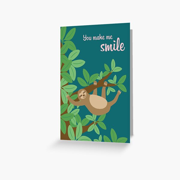 Smiling Sloth Greeting Card