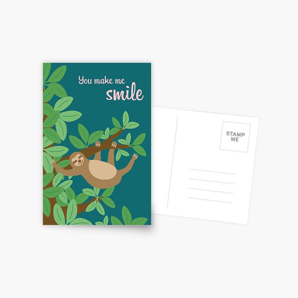 Smiling Sloth Postcard