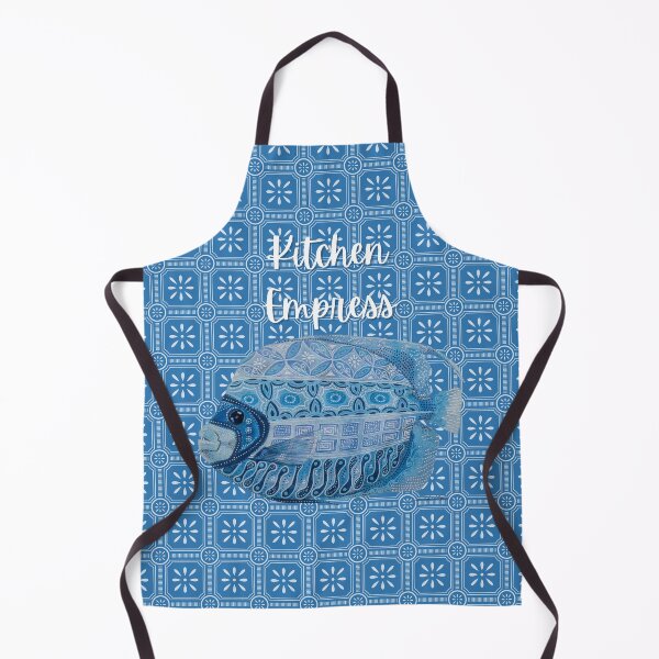 Item preview, Emperor Angelfish French Blue designed and sold by batikandesigns.