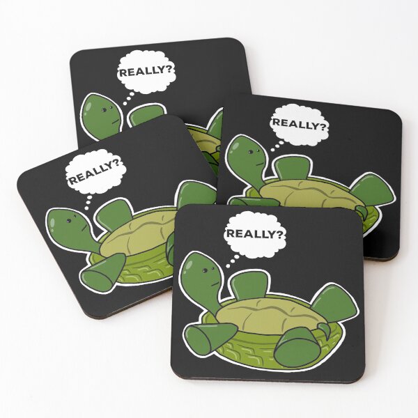 Item preview, Cute Depressed Cartoon Obese Turtle On Back Thinking Really? Funny designed and sold by YomeHayin.