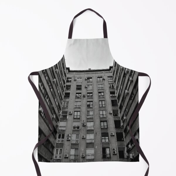 Item preview, Black and White Apartment Building designed and sold by HugsAndSnacks.