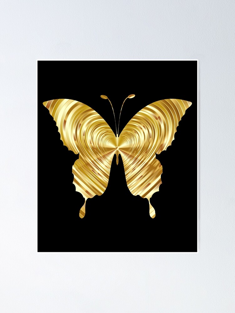 Golden Butterfly Kids T-Shirt for Sale by antevasinart