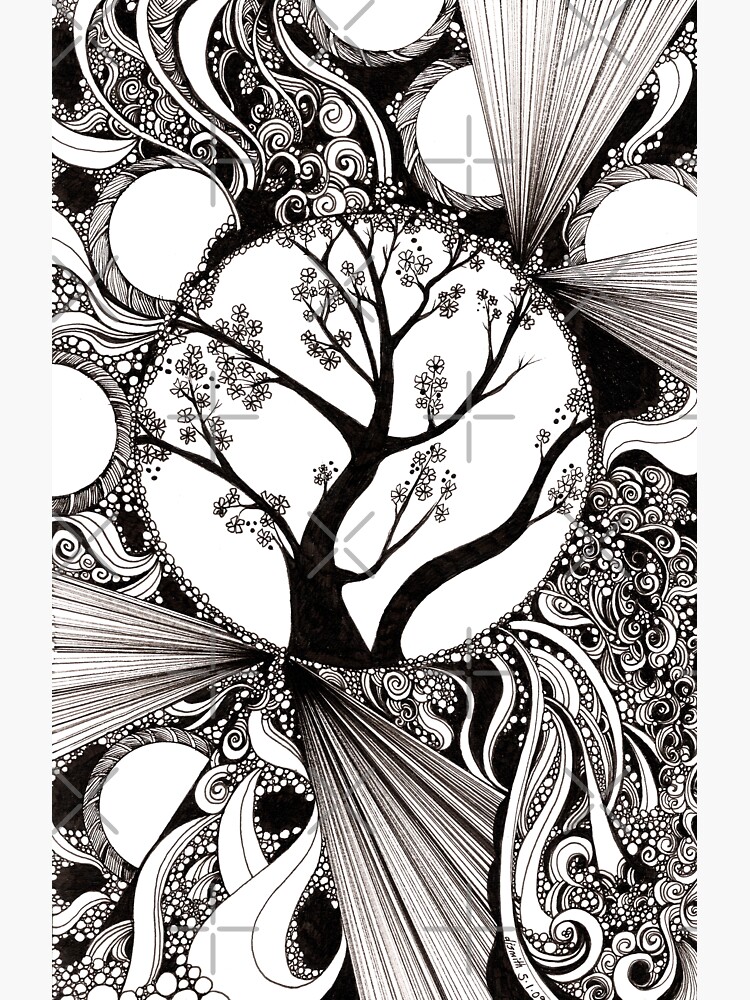 Spring Splendor, Ink Drawing by djsmith70