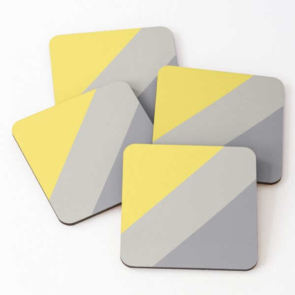 Item preview, Grey and Yellow Line Design Solid Colors 2021 Color of the Years and Accent Hue designed and sold by ColorOfTheYears.