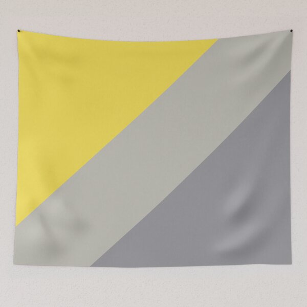 Item preview, Grey and Yellow Line Design Solid Colors 2021 Color of the Years and Accent Hue designed and sold by ColorOfTheYears.