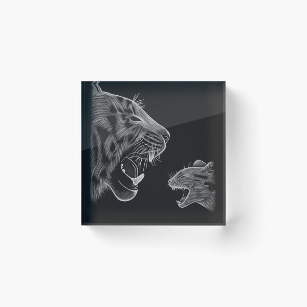 Item preview, Cat vs Tiger Sketch designed and sold by CutiPiStudios.
