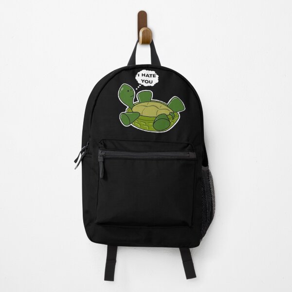 Item preview, Cute Depressed Cartoon Obese Turtle On Back Thinking I HATE YOU Funny designed and sold by YomeHayin.