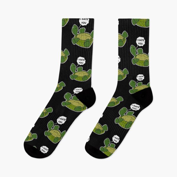 Item preview, Cute Depressed Cartoon Obese Turtle On Back Thinking I HATE YOU Funny designed and sold by YomeHayin.