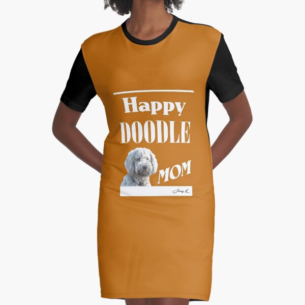 Happy Doodle Mom Graphic T-Shirt Dress