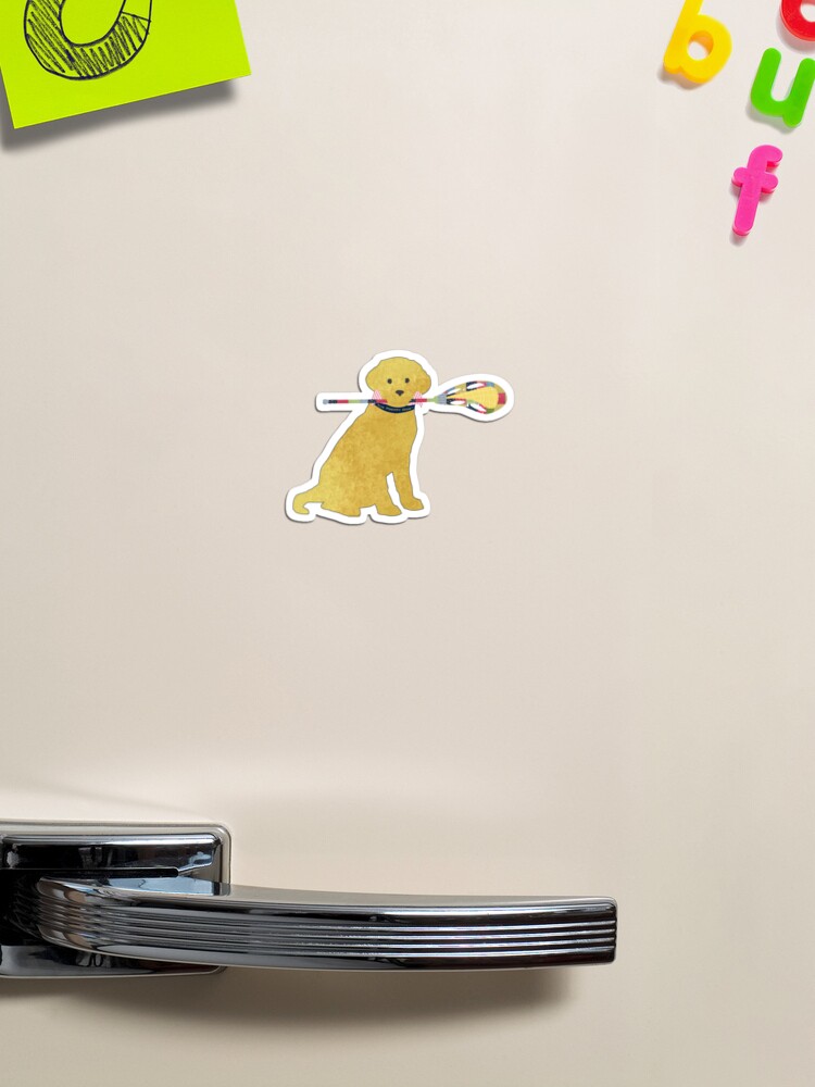 Preppy Chocolate Lab Lacrosse Dog Sticker for Sale by emrdesigns