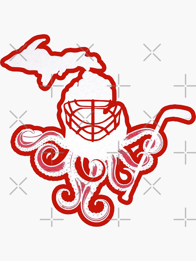 THE DETROIT VINTAGE OCTOPUS STICKER AND SHIRT  Sticker for Sale by  HockeyGoals