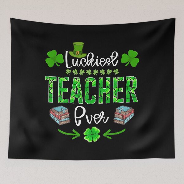 Item preview, Luckiest Teacher Ever St Patricks Day Teachers Shamrock designed and sold by 2blackcherries.