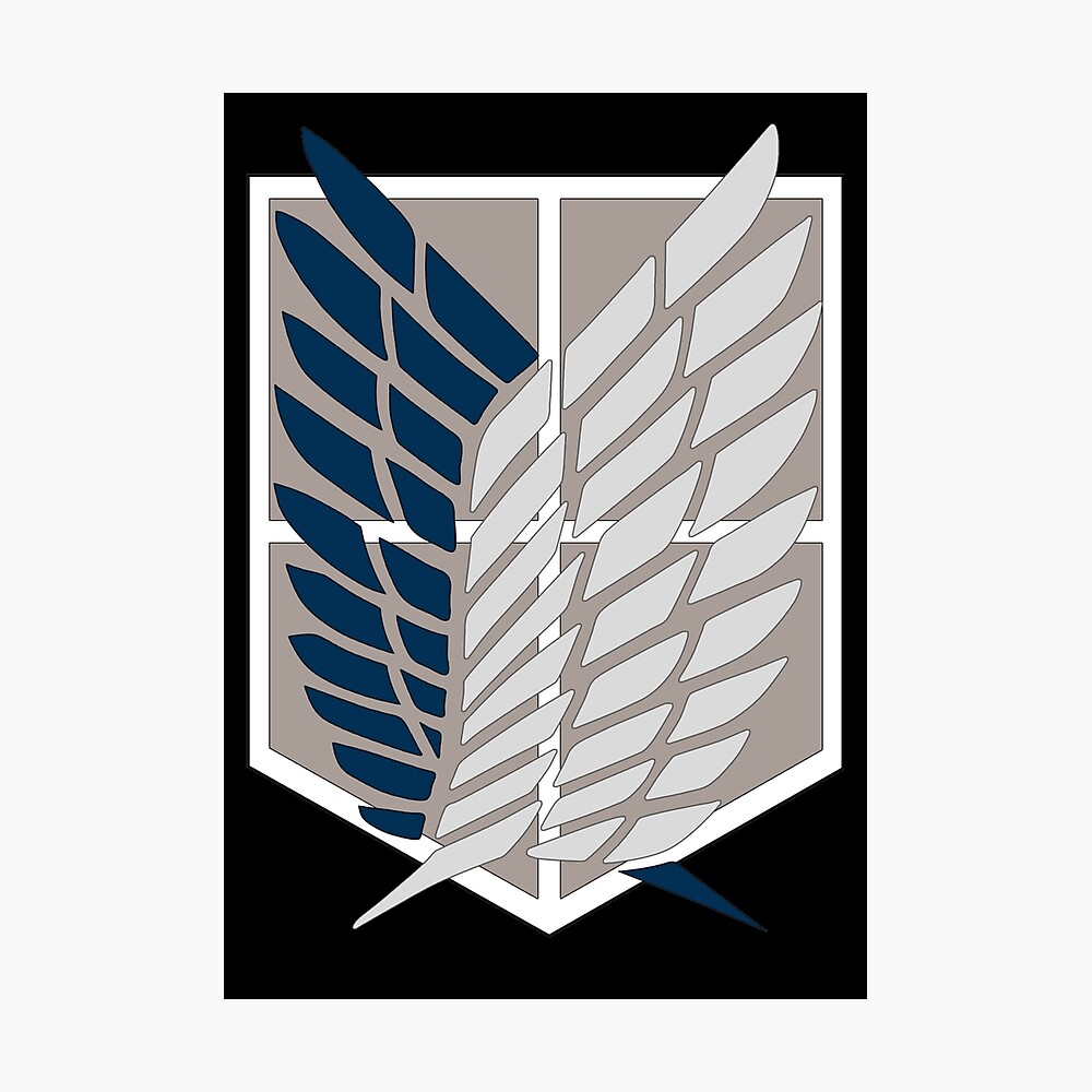 Attack On Titan Survey Corps Logo Poster For Sale By Nvaa Redbubble