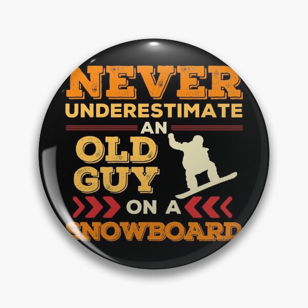 Item preview, Never Underestimate an Old Guy on a Snowboard designed and sold by Hoiho Adventure Shirts.