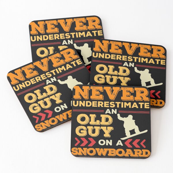 Item preview, Never Underestimate an Old Guy on a Snowboard designed and sold by Hoiho Adventure Shirts.
