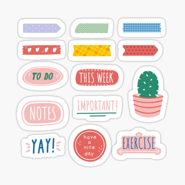 aesthetic journaling stickers sticker by avani01 redbubble