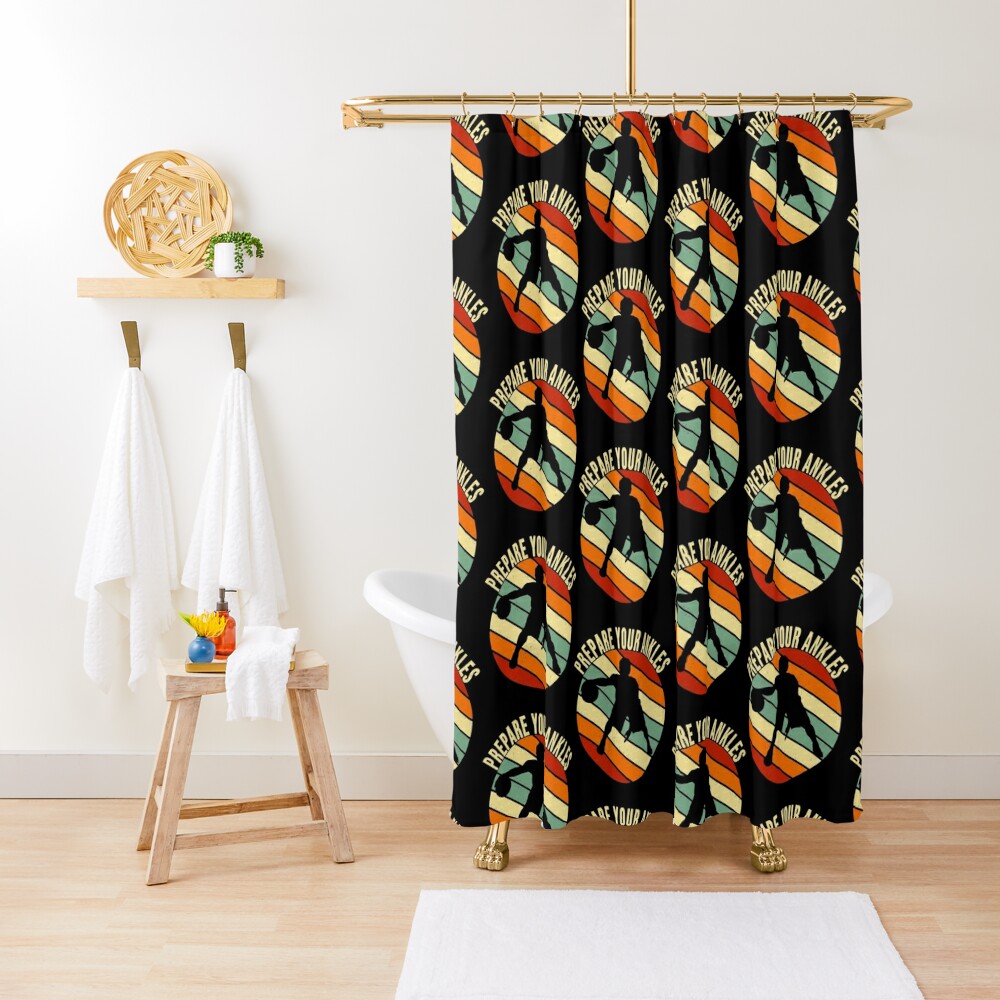 Get The Latest prepare your ankle funny vintage basketball lovers gift idea Shower Curtain CS-DHYO1GRT