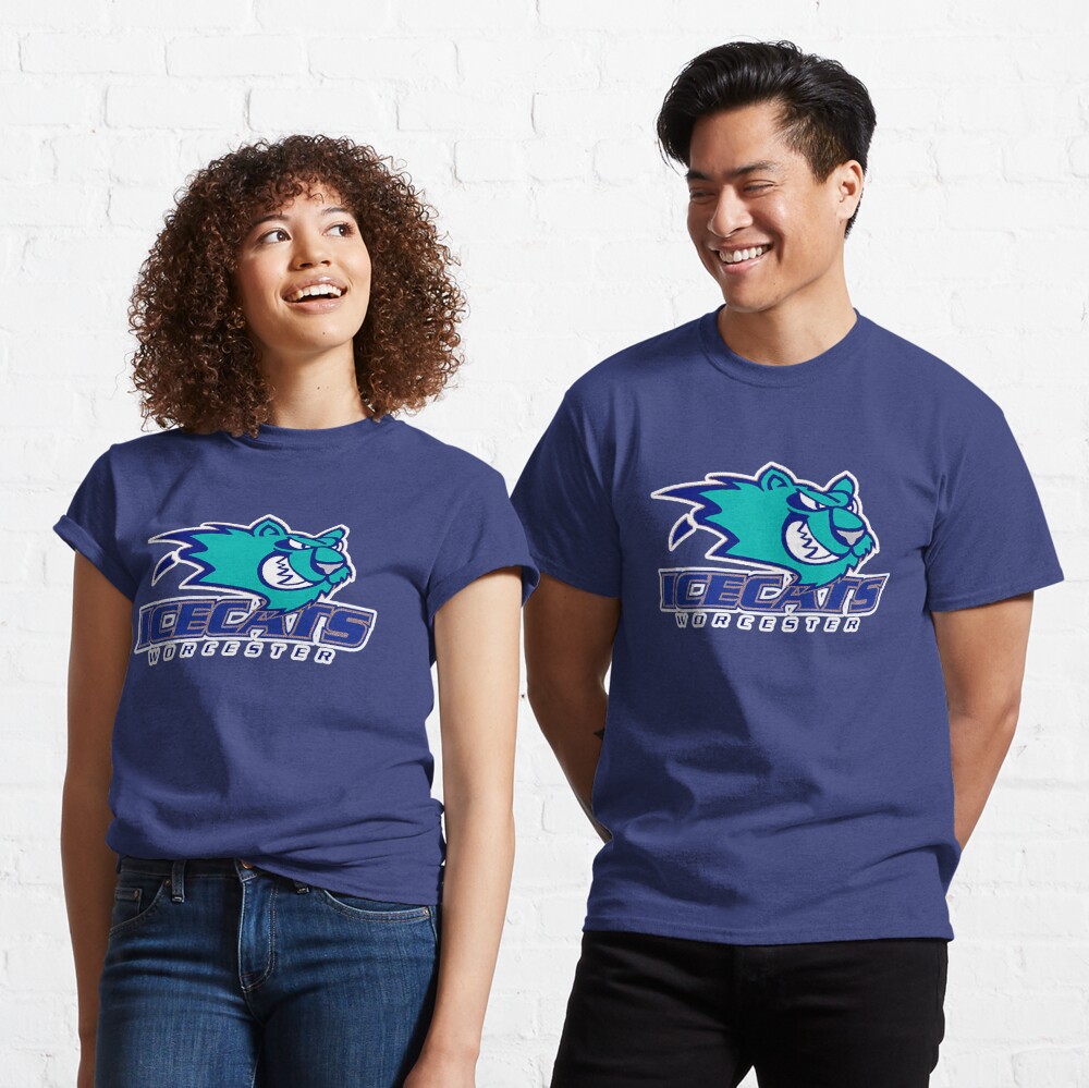 WORCESTER ICECATS DEFUNCT VINTAGE SHIRT AND STICKER  Essential T-Shirt for  Sale by HockeyGoals