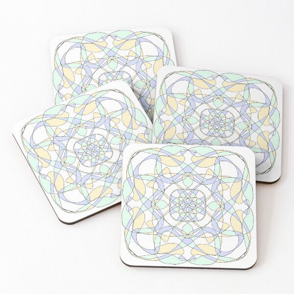 Item preview, Geometric green, yellow, and purple design.  designed and sold by PaintingsByKF.