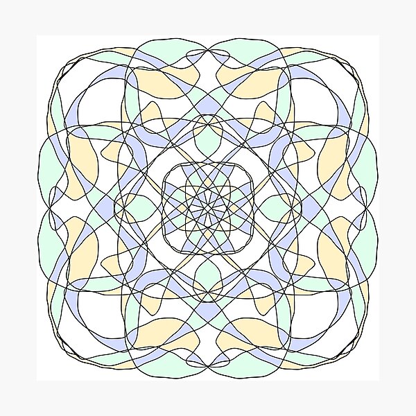 Item preview, Geometric green, yellow, and purple design.  designed and sold by PaintingsByKF.