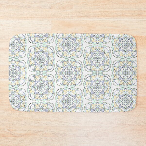Item preview, Geometric green, yellow, and purple design.  designed and sold by PaintingsByKF.
