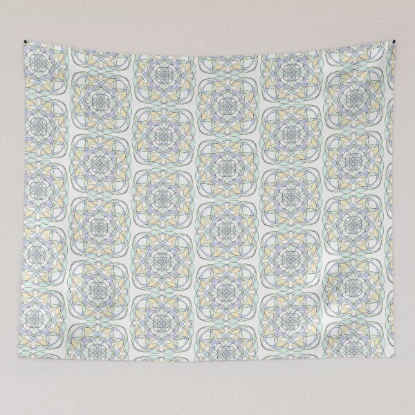 Item preview, Geometric green, yellow, and purple design.  designed and sold by PaintingsByKF.