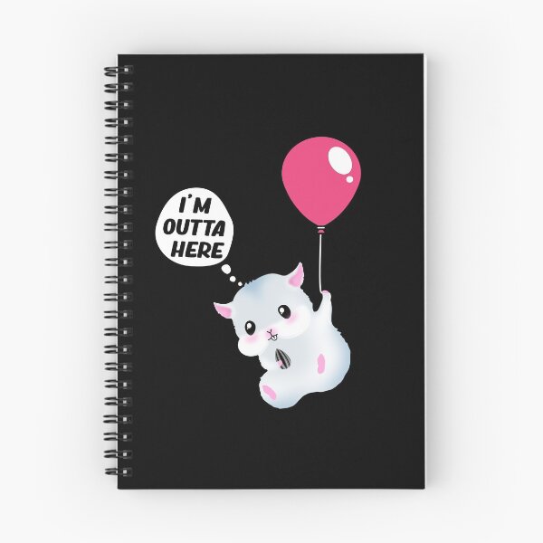 Item preview, A Hamster Hanging On A Balloon I'm Outta Here designed and sold by Paulina Vanlife.