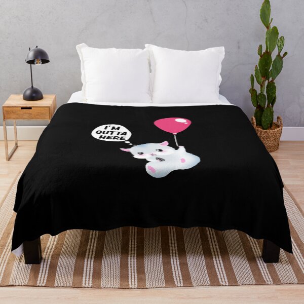 Item preview, A Hamster Hanging On A Balloon I'm Outta Here designed and sold by Paulina Vanlife.