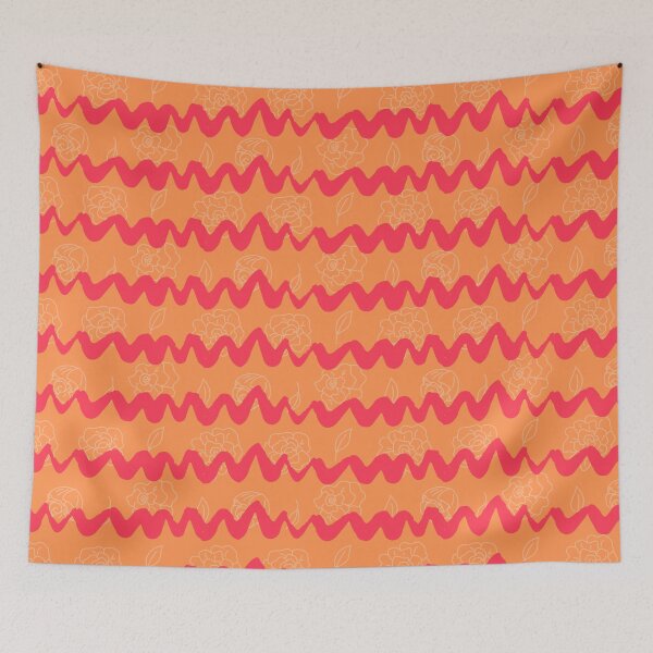 Item preview, Patrón de zigzag rojo y naranja designed and sold by Bluewave21.