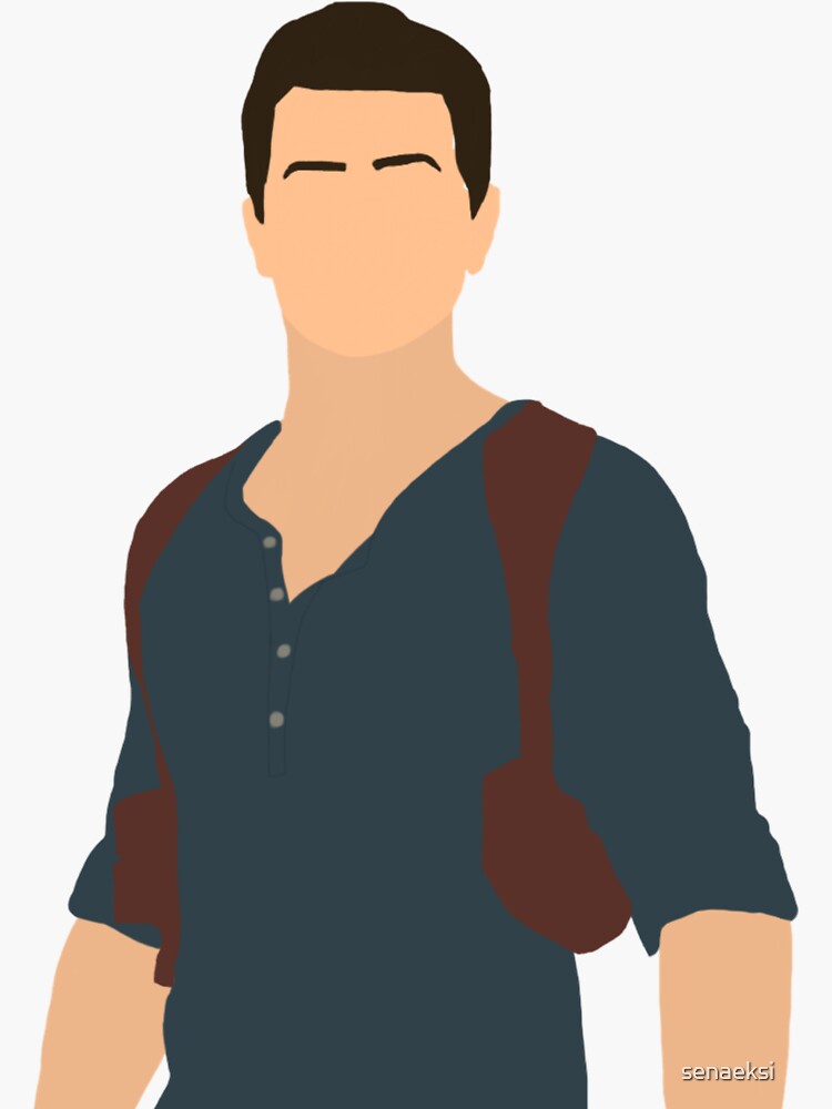 Uncharted 4 Nathan Drake Digital Art Sticker Sticker for Sale by senaeksi